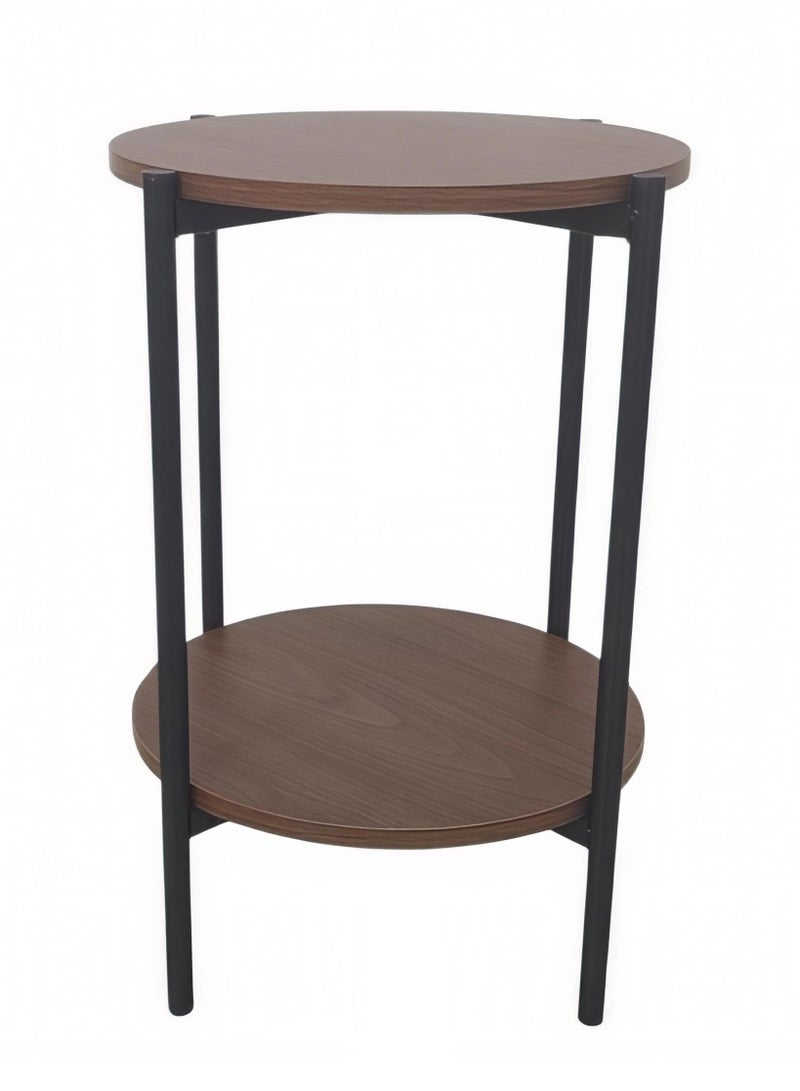 Concent Double Round Side Table – Modern Design with an Elegant Wood Finish - Image 3